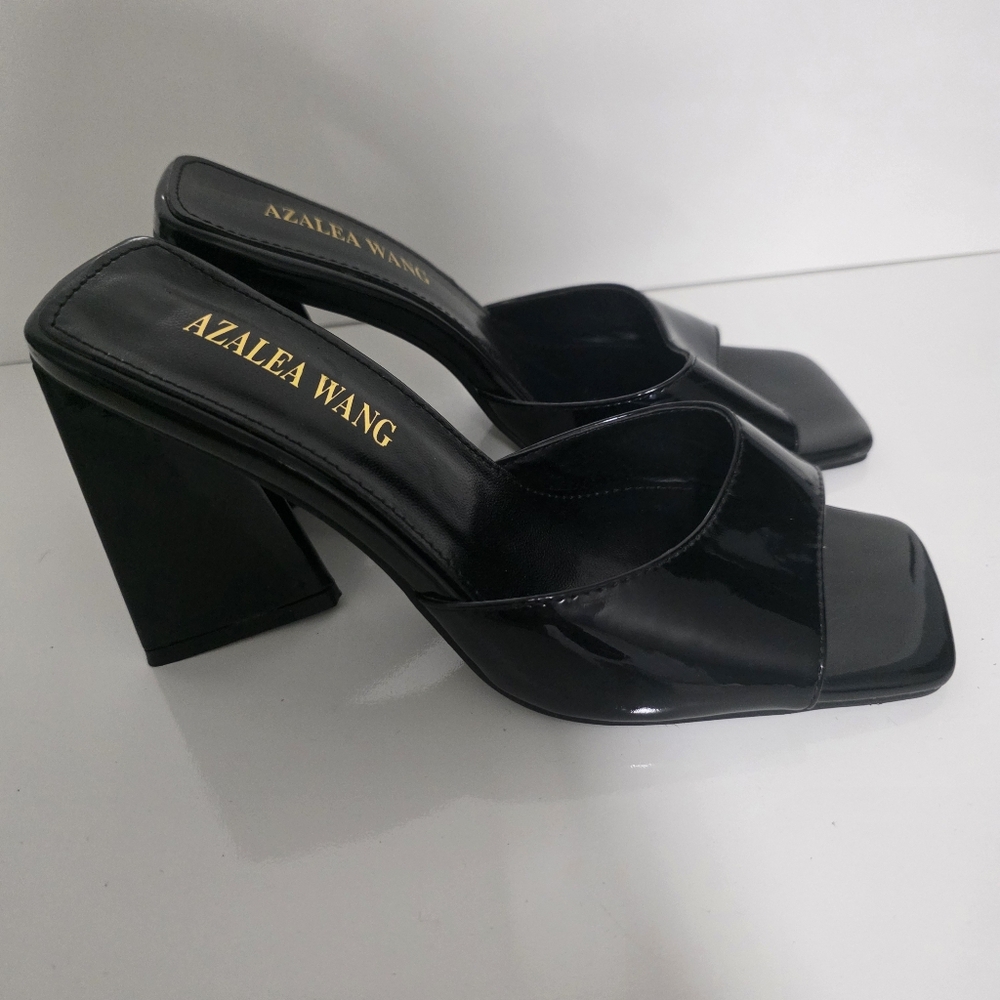 Azalea Wang Black Heels Size 7.5 - Picture 2 of 4